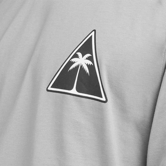 EUC Men’s Size Small Palm Angels Palms & Flames Logo Long-sleeve T-shirt In Grey - Picture 2 of 13